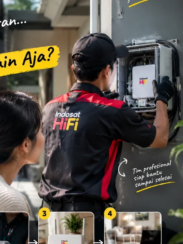 Teknisi melakukan instalasi jaringan fiber optik